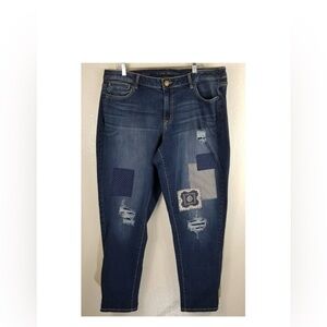 Lane Bryant Distressed Patchwork Jeans